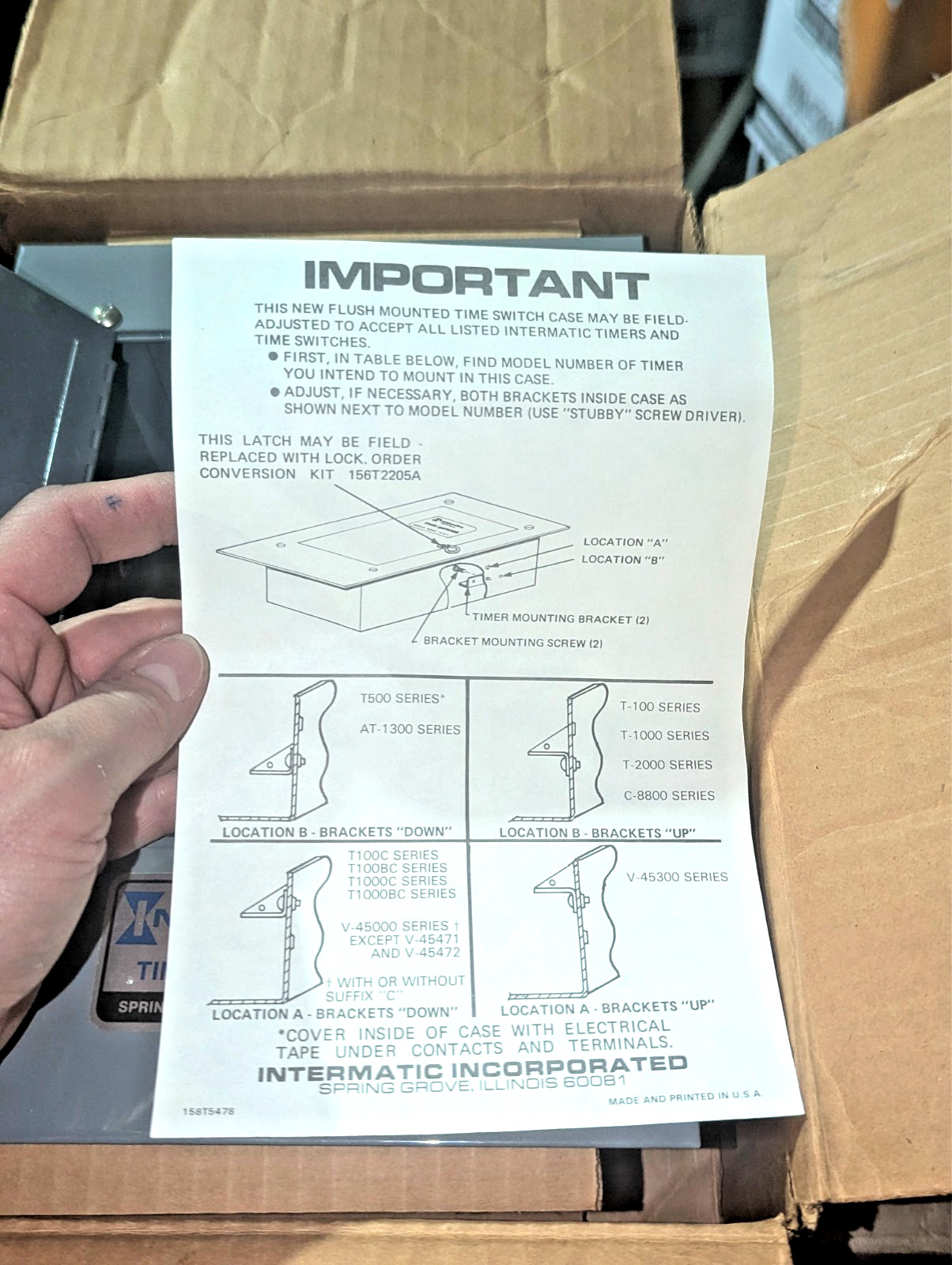 Intermatic 2T304A Flush Mount Case with Latch (Case Only)