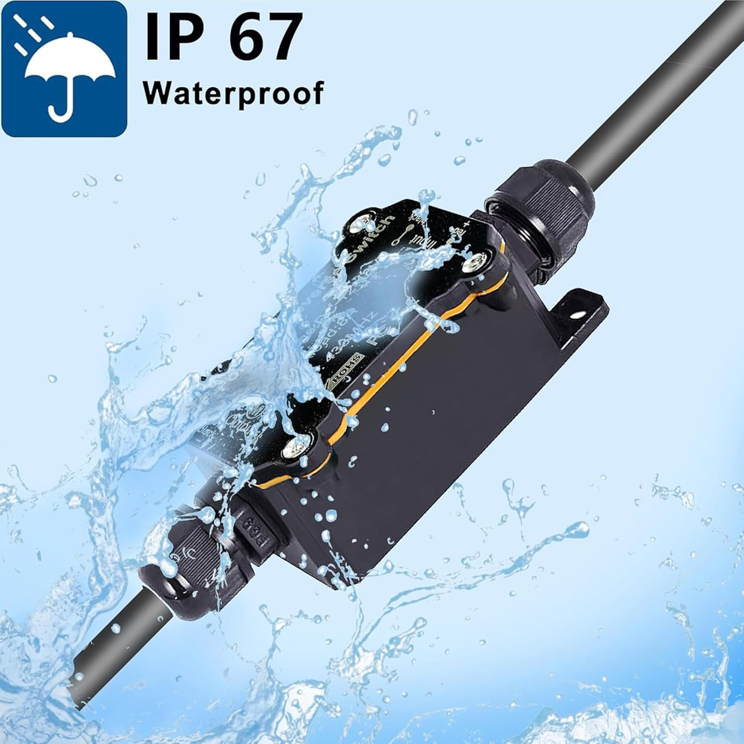 Wireless Remote Control Power Switch Waterproof Outdoor 110V 120V 250V 20A