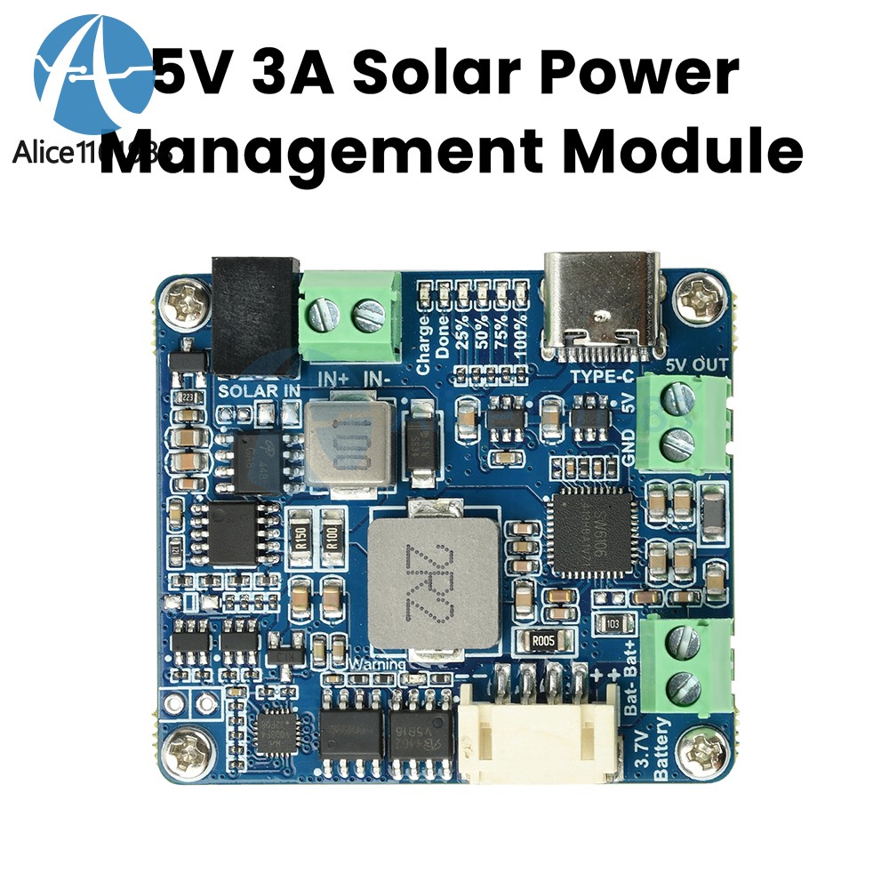 6-24V Solar Panel Power Management Module 5V 3A Supports MPPT, PD QC FCP SFCP