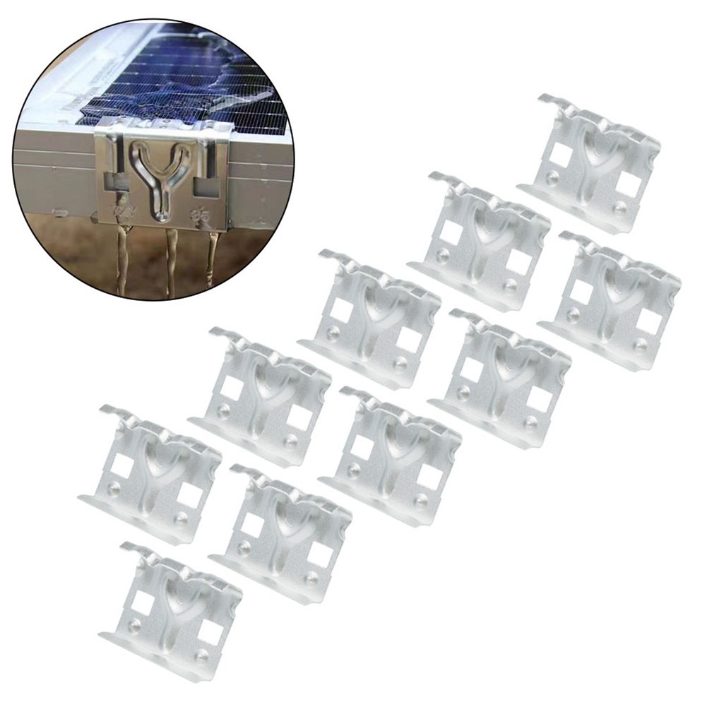 10 Pcs Aluminum Alloy Solar Panel Drain Clips for Efficient Water Drainage