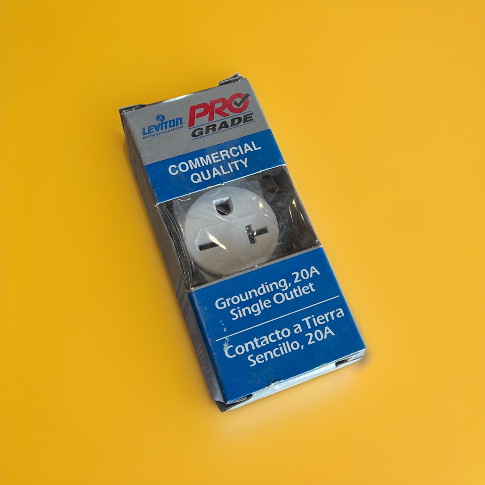 🔥 1 Unit ~ Leviton 5821-WSP Pro Grade Grounding Single Outlet Receptacle🔥