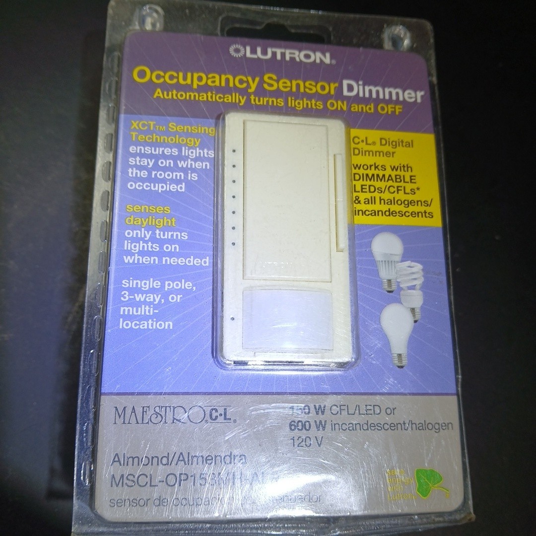 NEW Lutron MSCL OP153MH AL120V Maestro Occupancy Sensor Dimmer XCT Sensing