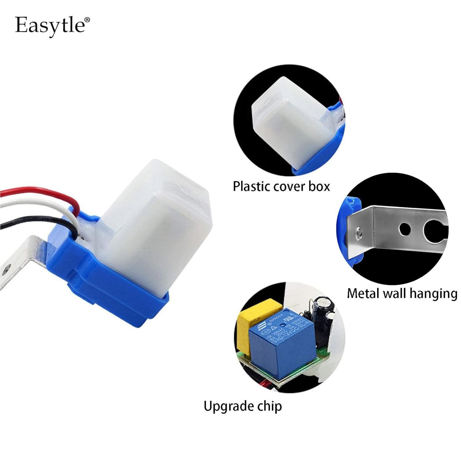 2 Pack AC DC 12V 10A Auto On/Off Photocell Light Switch Photo…