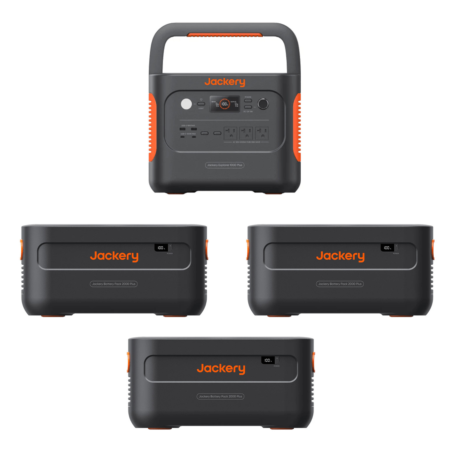 Jackery Explorer 2000 Plus Portable Power Station + QTY 3 of E2000Plus Battery