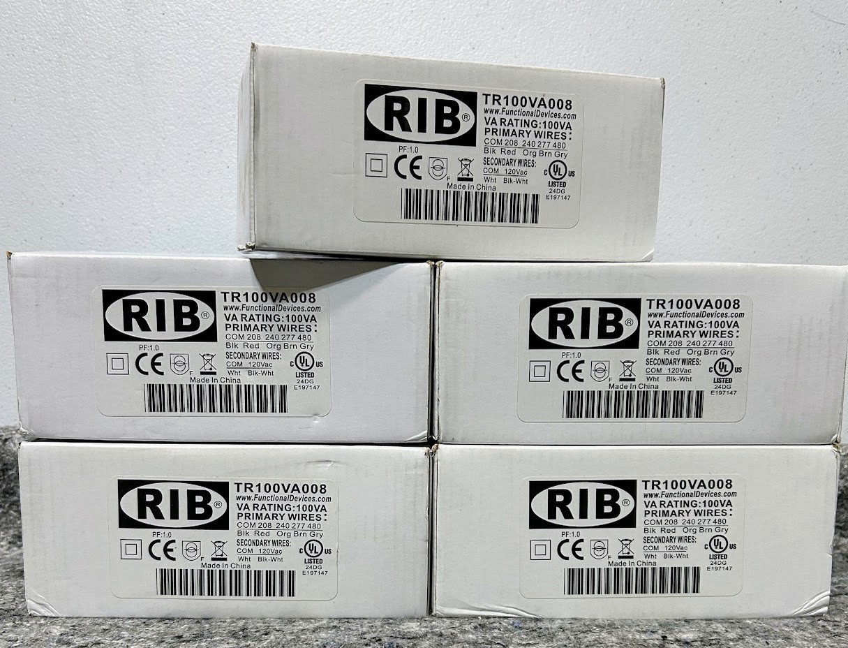 FUNCTIONAL DEVICES INC / RIB TR100VA008 Control Transformer,100VA,120VAC 23NT20