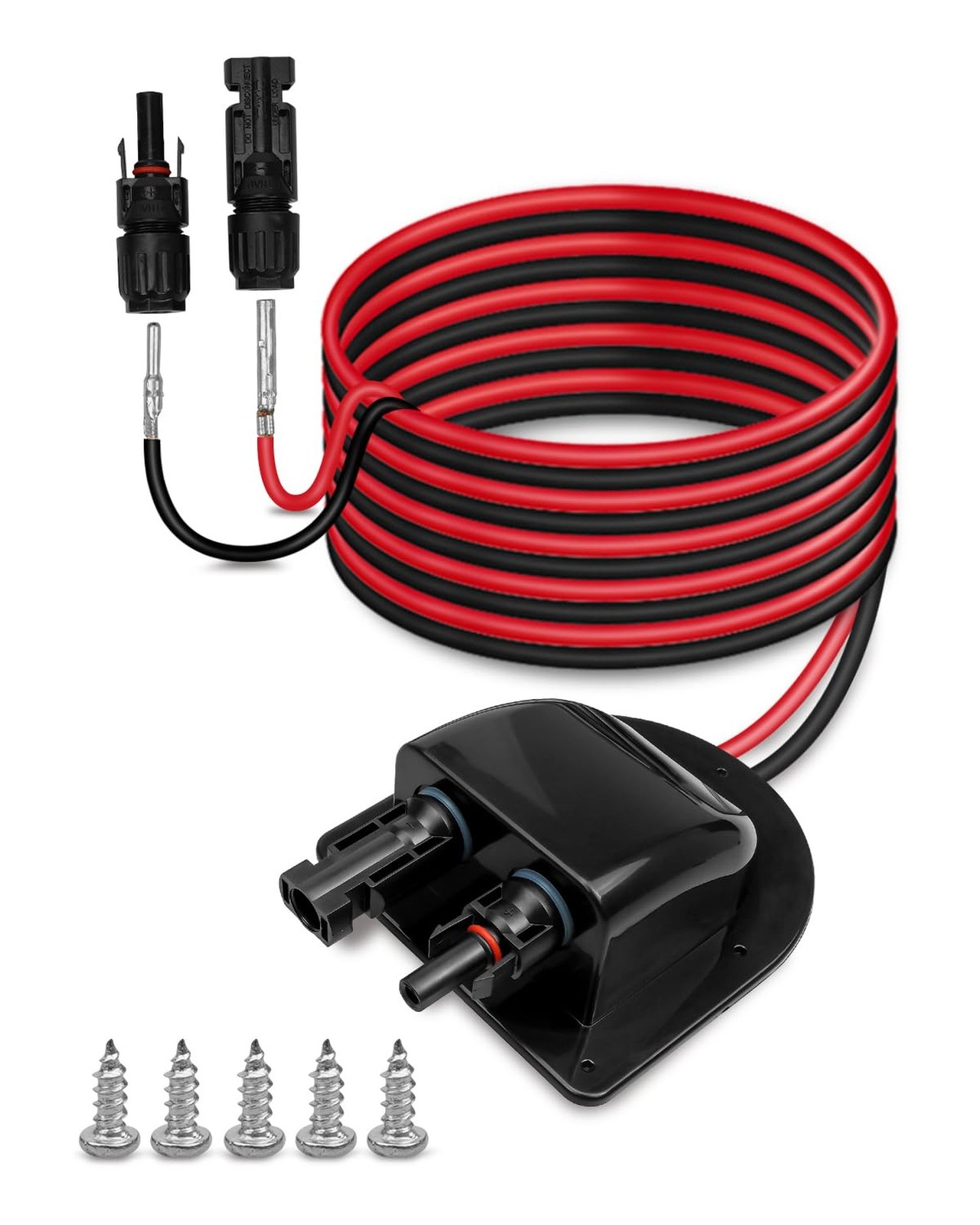 10FT Solar Cable Entry Gland with 10AWG Solar Extension Cable MC4 | 10FT 10AW…