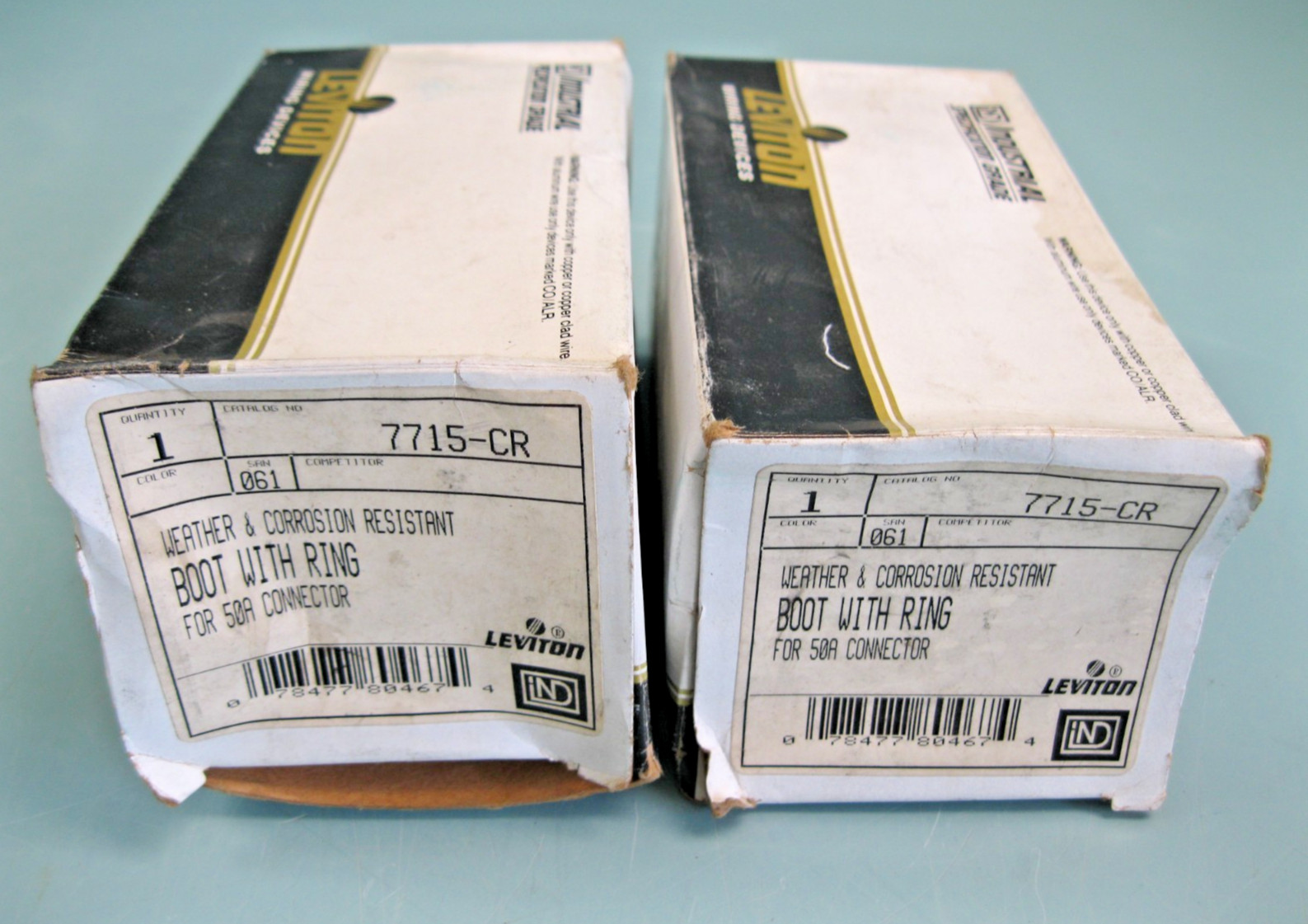 Lot (2) Leviton 7715-CR Weather & Corrosion Resistant Boot w Ring F18