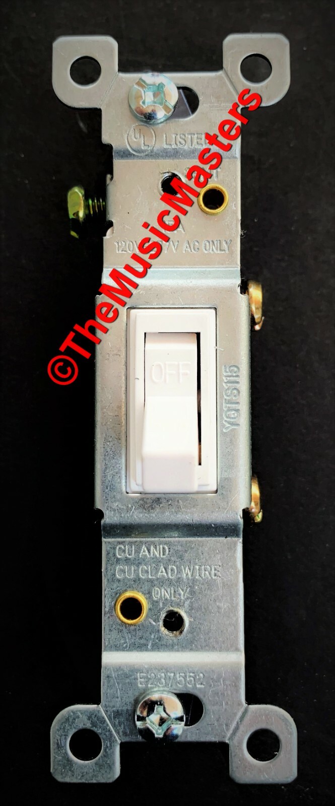 White Electric Toggle On/Off Power WALL LIGHT SWITCH Residential Replacement