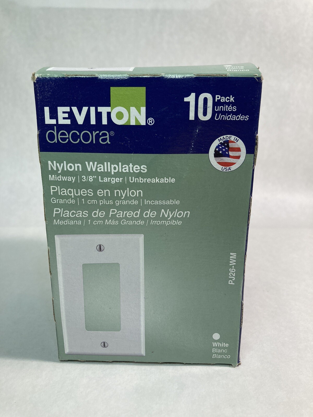 Leviton PJ26-WM Gang White Plastic Decorator/Rocker Midway Wallplate