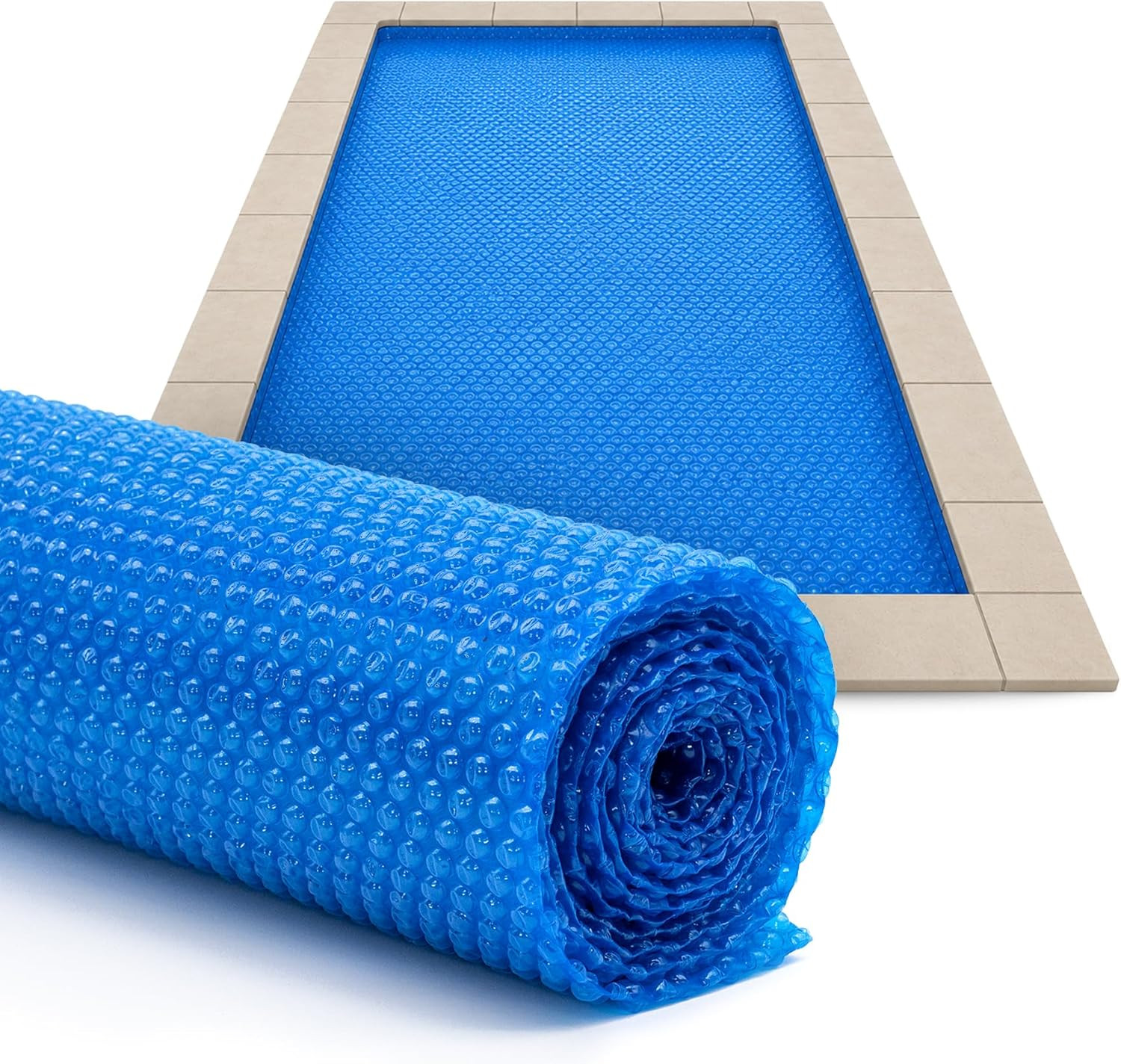 Blue 14 Ft X 28 Ft Rectangle Solar Cover | 16 Mil | Heat Retaining Blanket for R