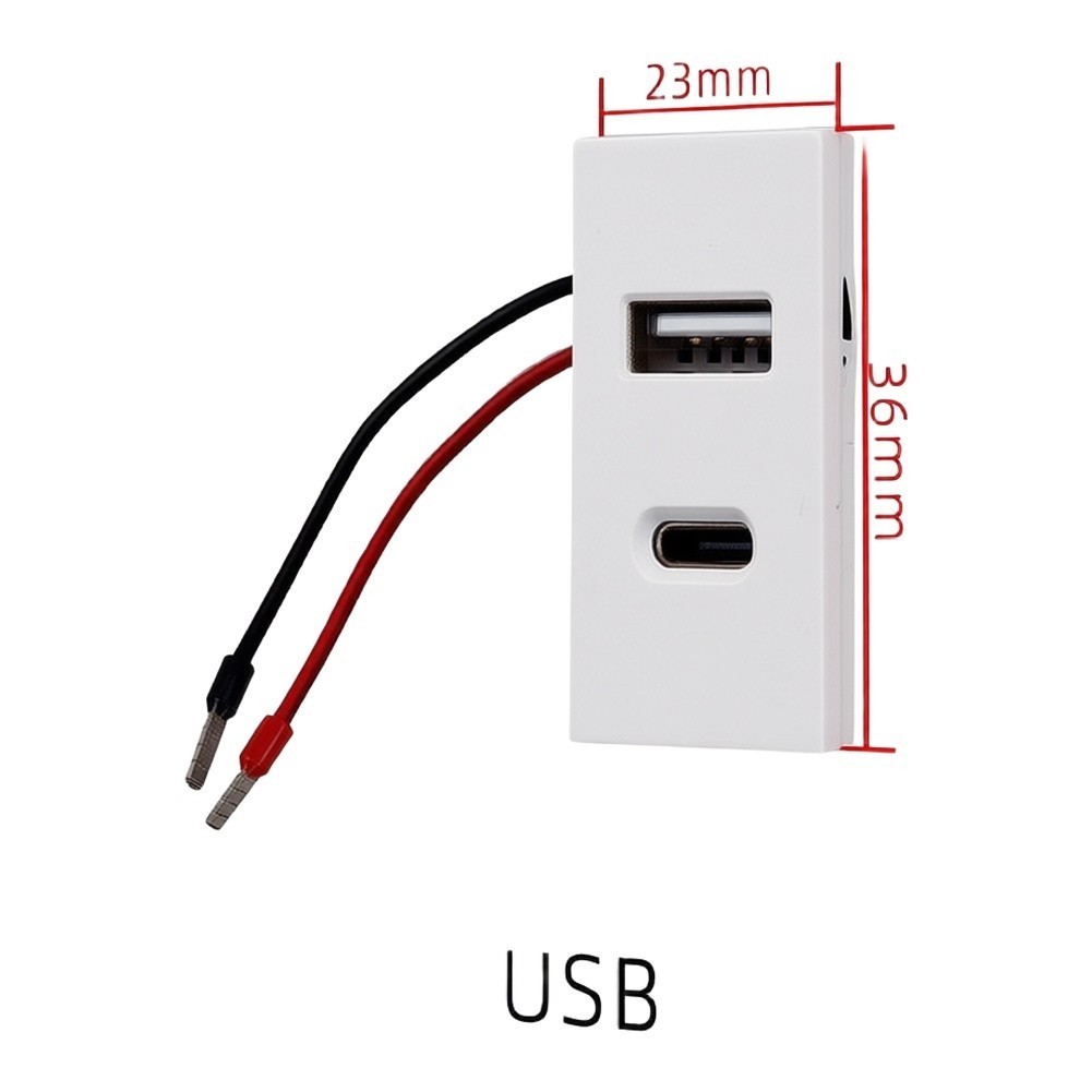 220V AC to 5V DC USB Power Socket Panel 2.1A Output for Phones Tablets