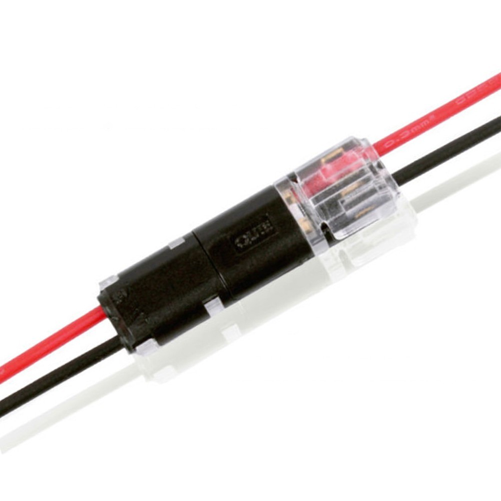 20pcs Double-Wire Plug-in Connector, Pluggable 2 Pin 2 Way LED Wire Connectors,