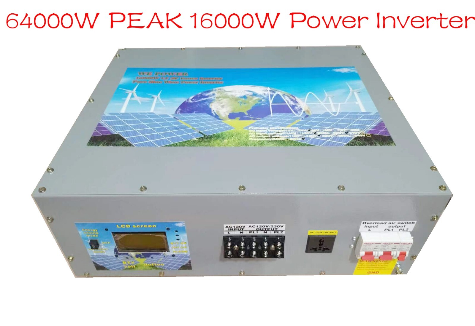 16000W SP Pure Sine Wave Power Inverter 24VDC/110V,220VAC LCD/UPS/ATS/ChargerCar