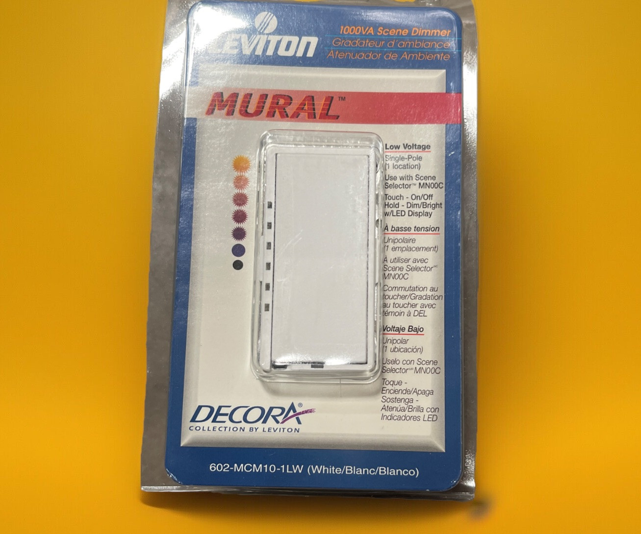 🔥 1 Unit ~ Leviton Mural MCM10-1LW Dimmer🔥