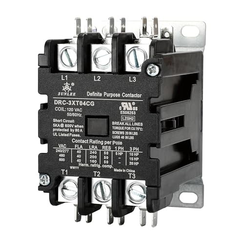 3 Pole 40 Amp contactor 120V coil UL DP Contactor HVAC Contactor 3P 40A 120VAC