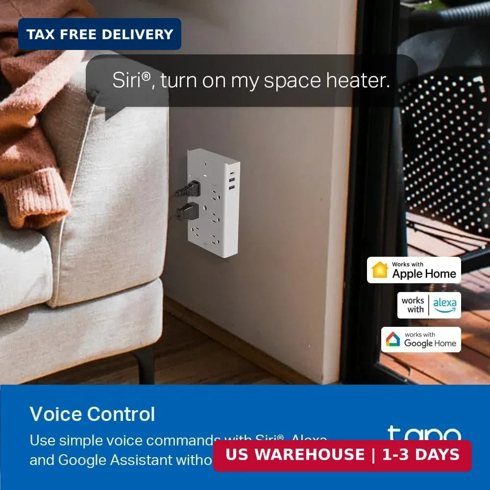 TP-Link Smart Plug Outlet Extender, Surge Protector, 18W Fast Charging, 3 Ind…
