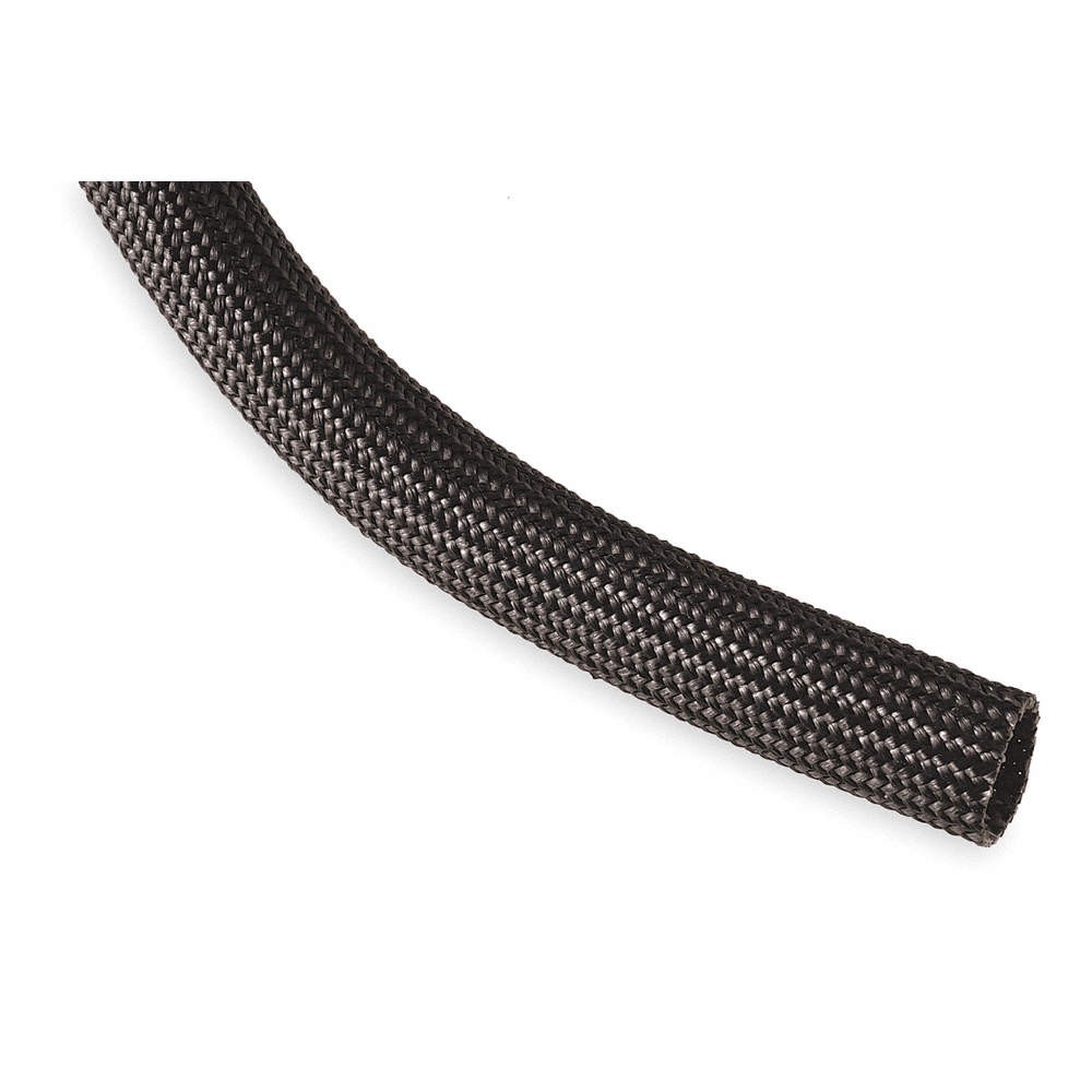 TECHFLEX FGN1.00BK10 Sleeving,1.000 In.,10 ft.,Black 2RLU7