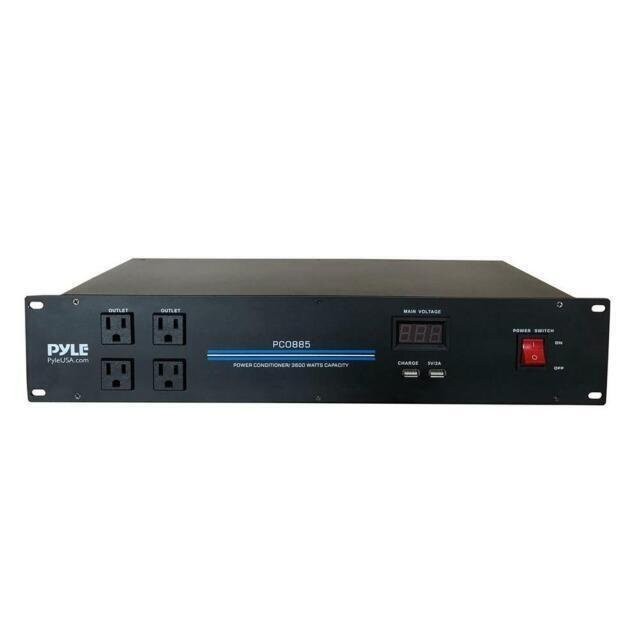 Pyle 19″ Rack Mount Power Supply USB Chargeport 20 Outlets 3600 Watt 120V