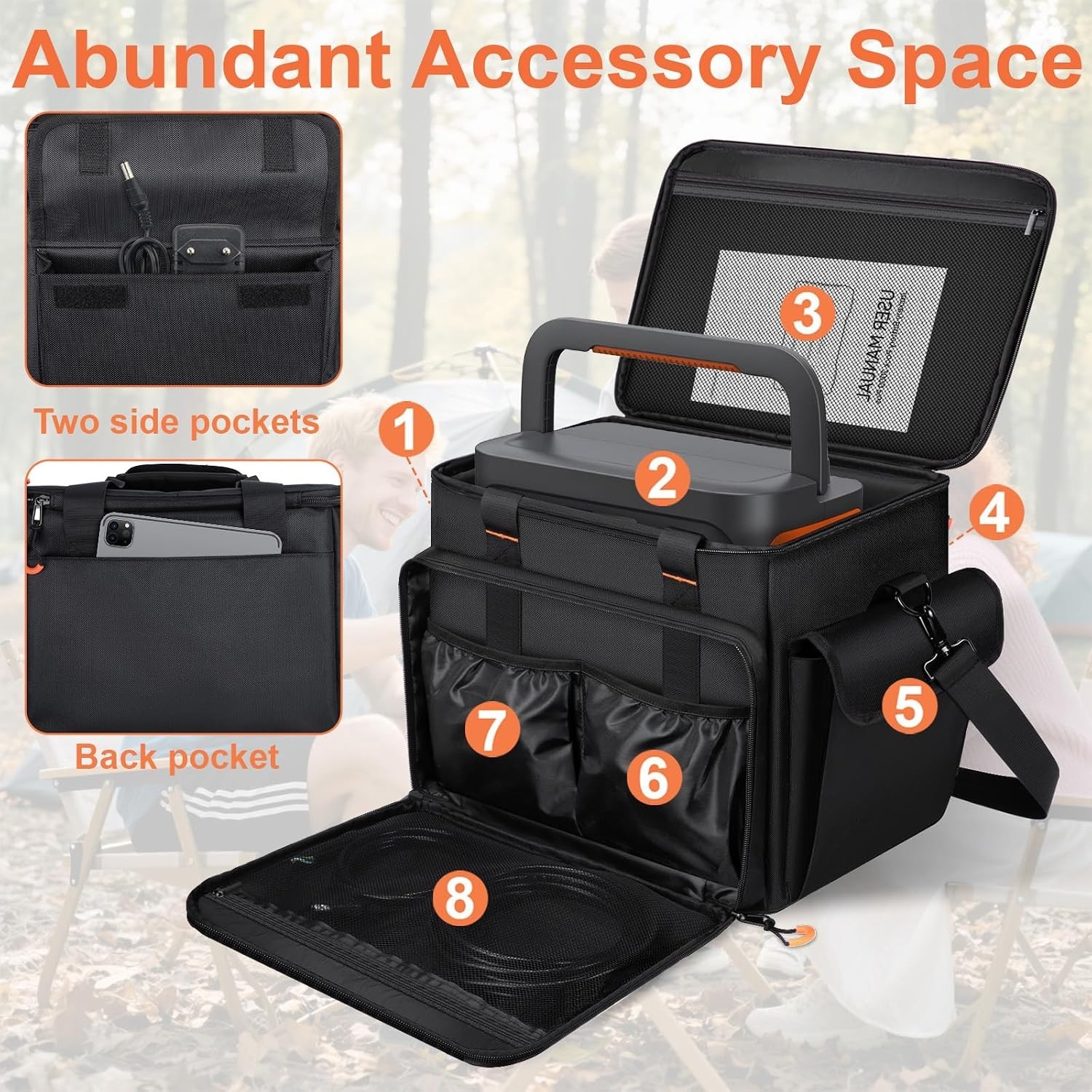 Portable Station Bag Compatible with Jackery Explorer 1000 V2/1000,with Plent…