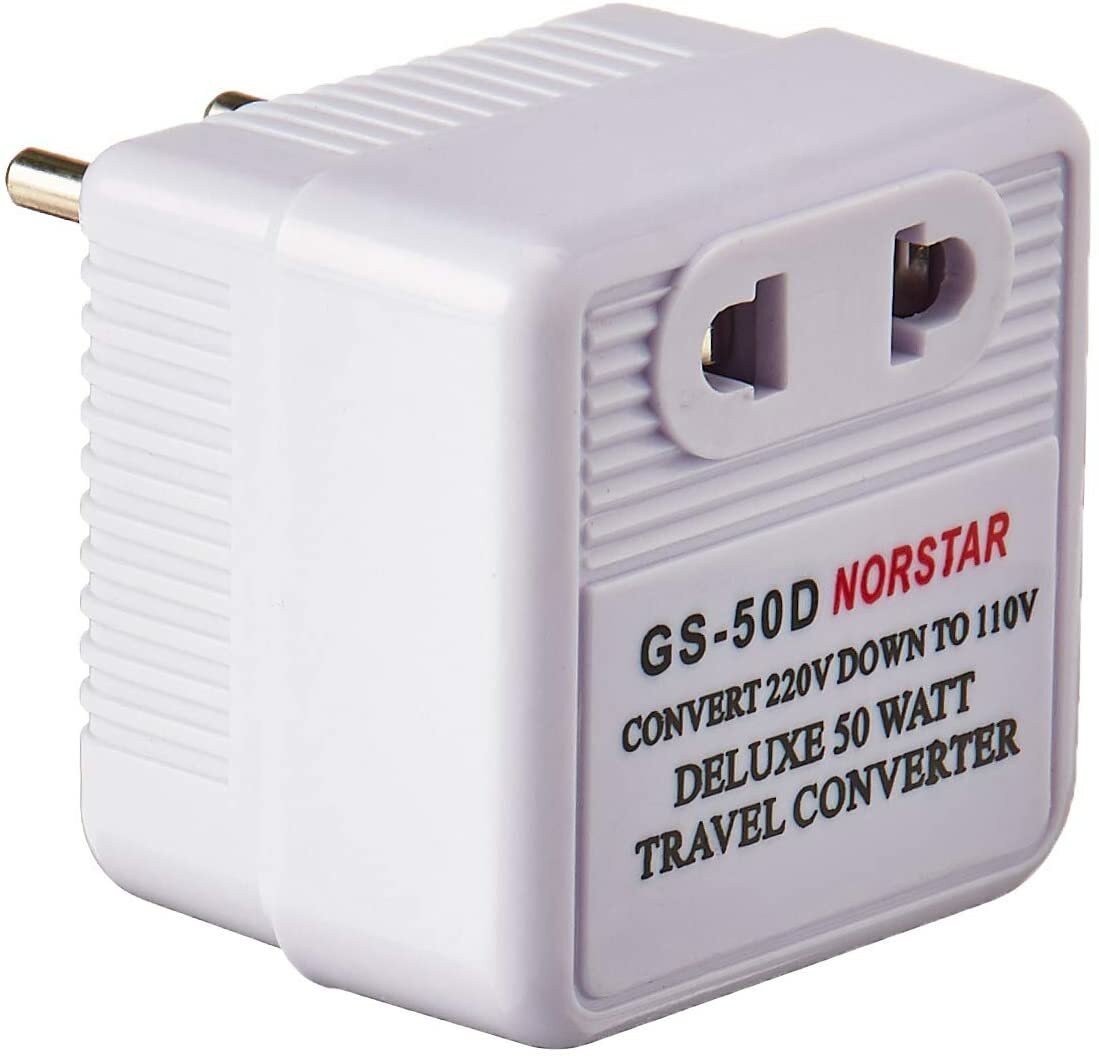 50 Watt Step Down Converter – International Travel Converter – 220-240 V to 110-