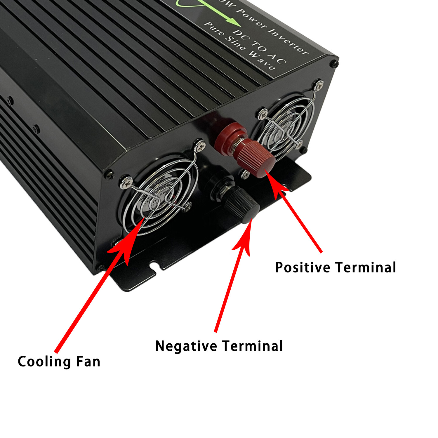 1000W 1500W 2000W Pure Sine Wave Power Inverter 12V 24V DC to 120V AC US Stock