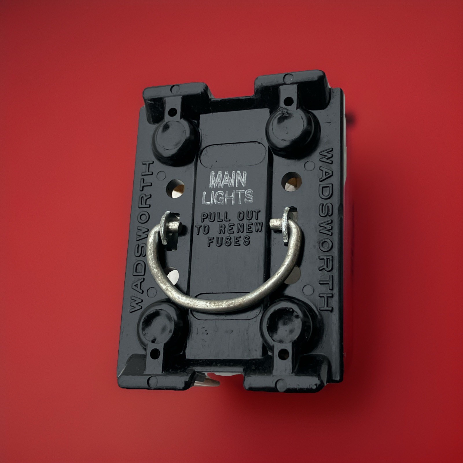 WADSWORTH “MAIN””Main Lights” 60A 250V Fuse Holder Pullout {PMC} Block: 8038-57