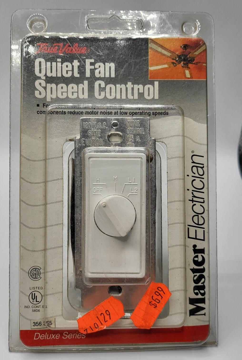 True Value Quiet Fan Speed Control Deluxe Series Ceiling Fan Brand New NOS