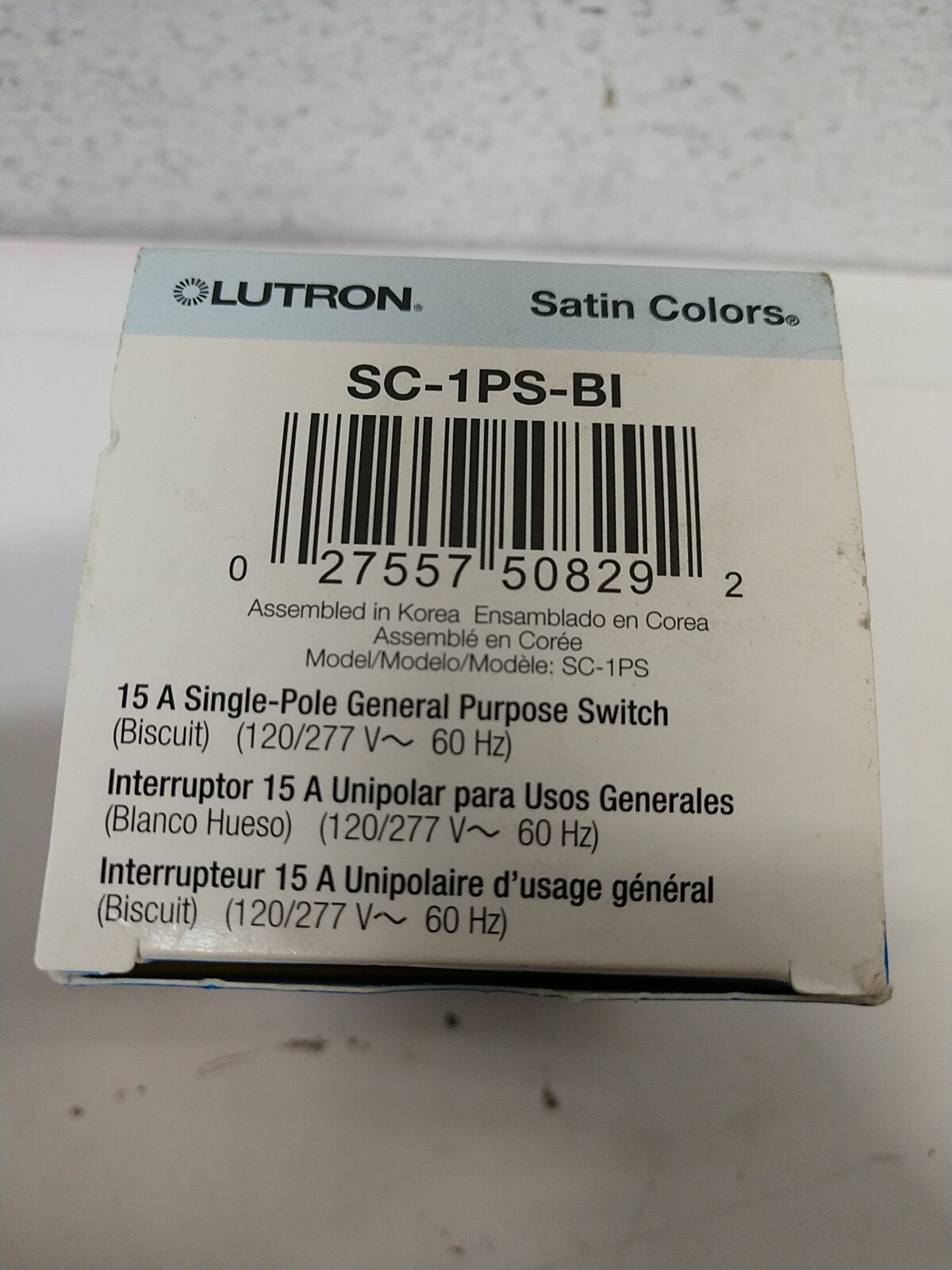 Lot of 5 PCs LUTRON SC-1PS-MN, SC-1PS-BI Light Switch
