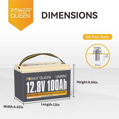 Power Queen 12V 24V 36V 50Ah 100Ah LiFePO4 Lithium Battery BMS For Marine RV lot