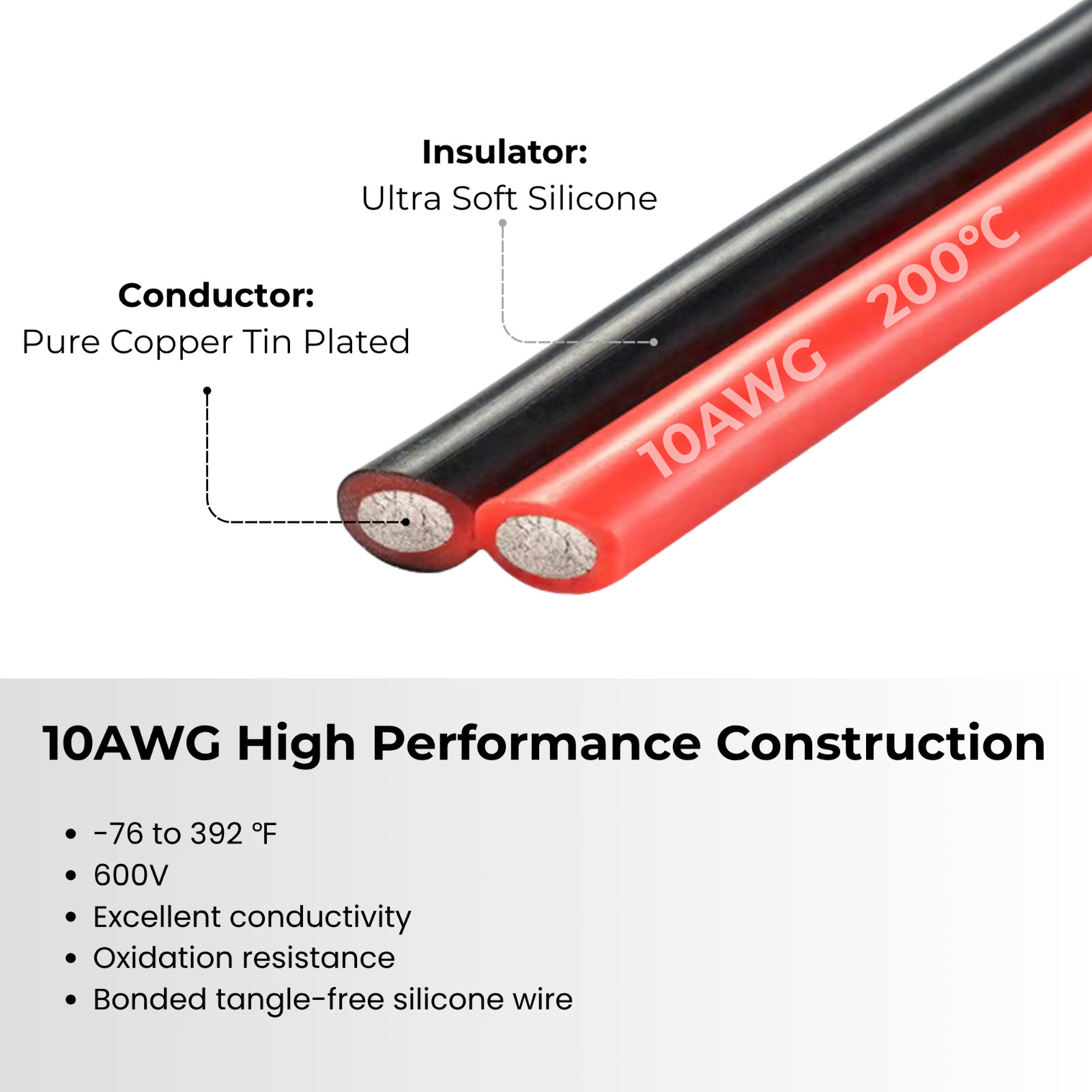 10AWG XT60i to XT60 Male Female Connector Adapter Battery Solar Extension Cable