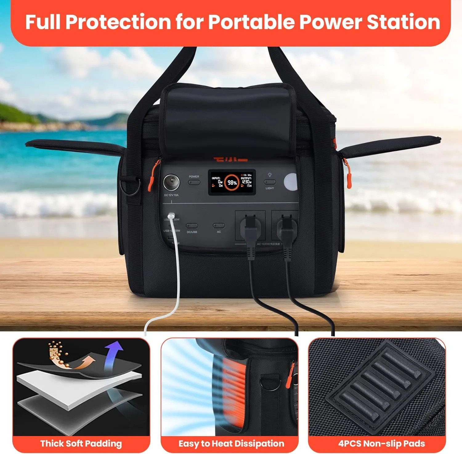 Portable Carrying Bag For Jackery Explorer 1000 V2 Power Station Storage Case…