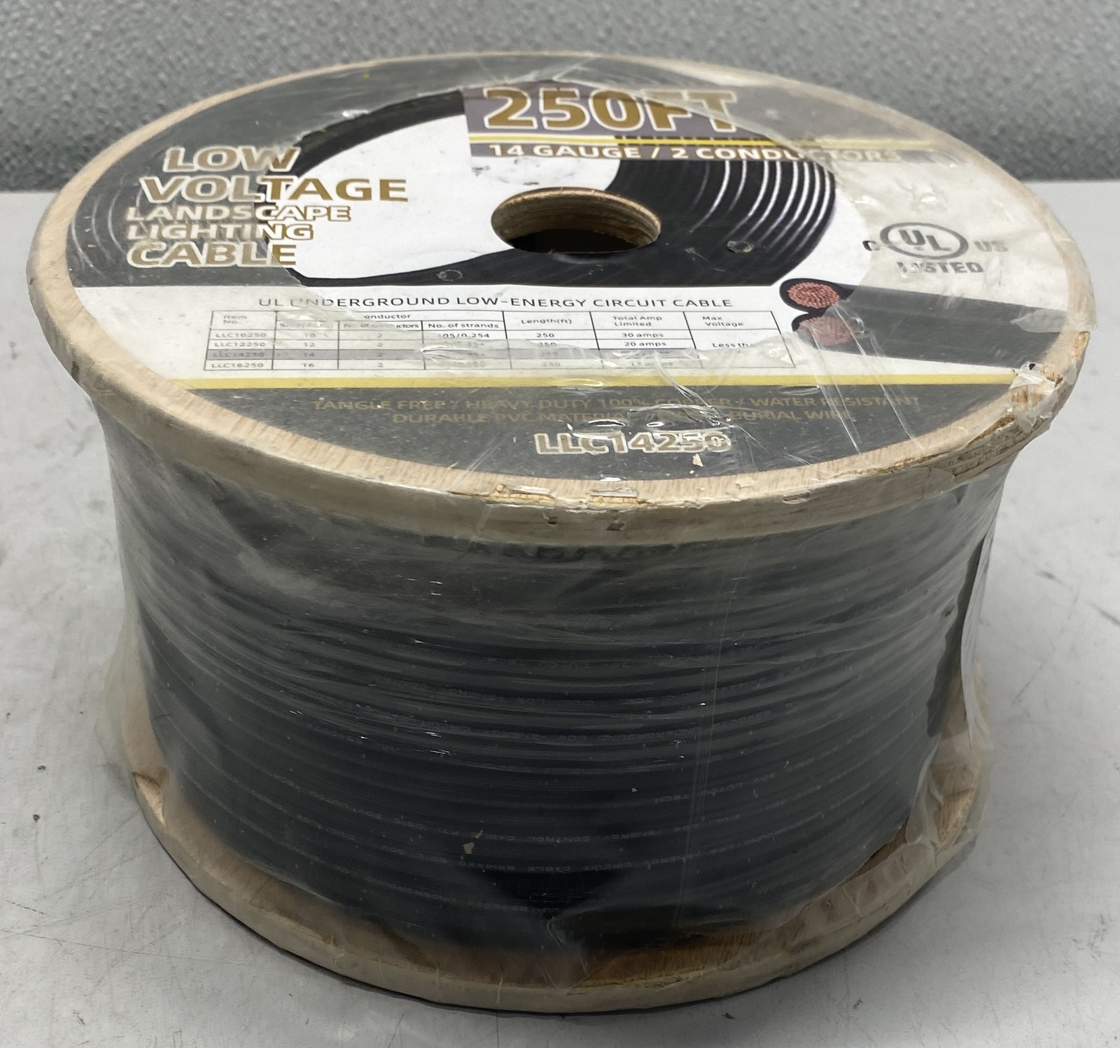 Unbranded Low Voltage Landscape Lighting Cable 250 ft 14/2 AWG