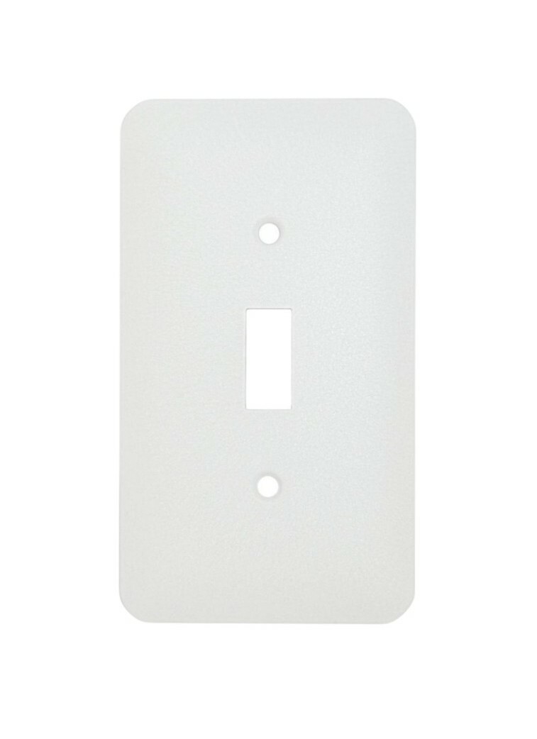 Wall Plate, Toggle Switch, Size 2.75 x 5.00 in., Steel, Wrinkle White