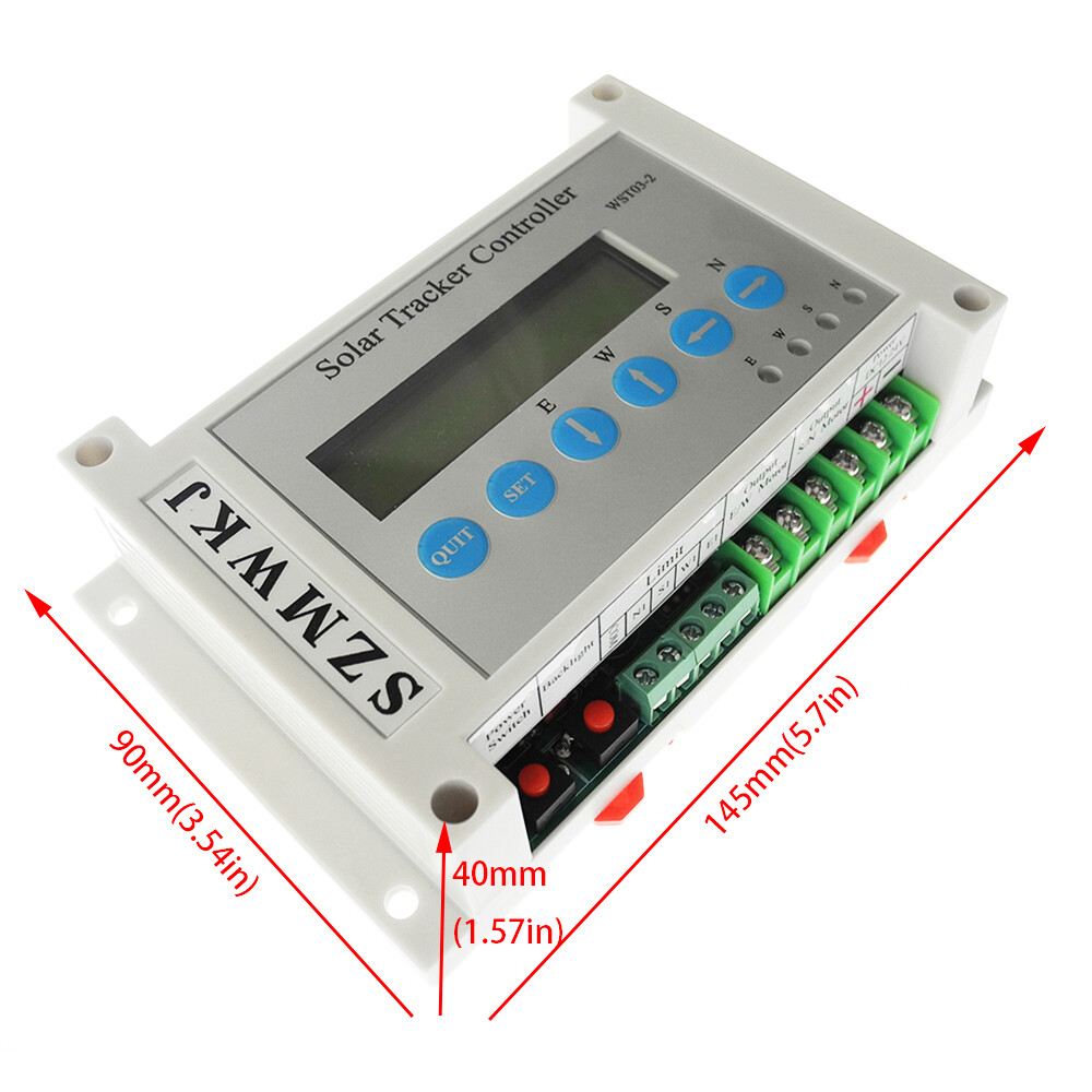 Single/Dual Axis Solar Tracker LCD Controller W/ Relay Extension Module Kits AT