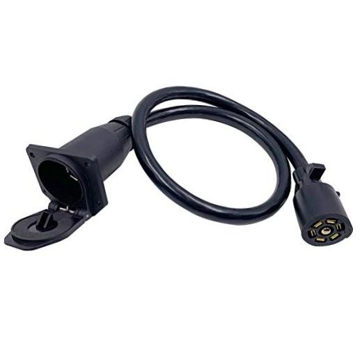 7-Way Trailer Extension Cord Wire 7-Blade Trailer Wiring Connector 3 – Feet