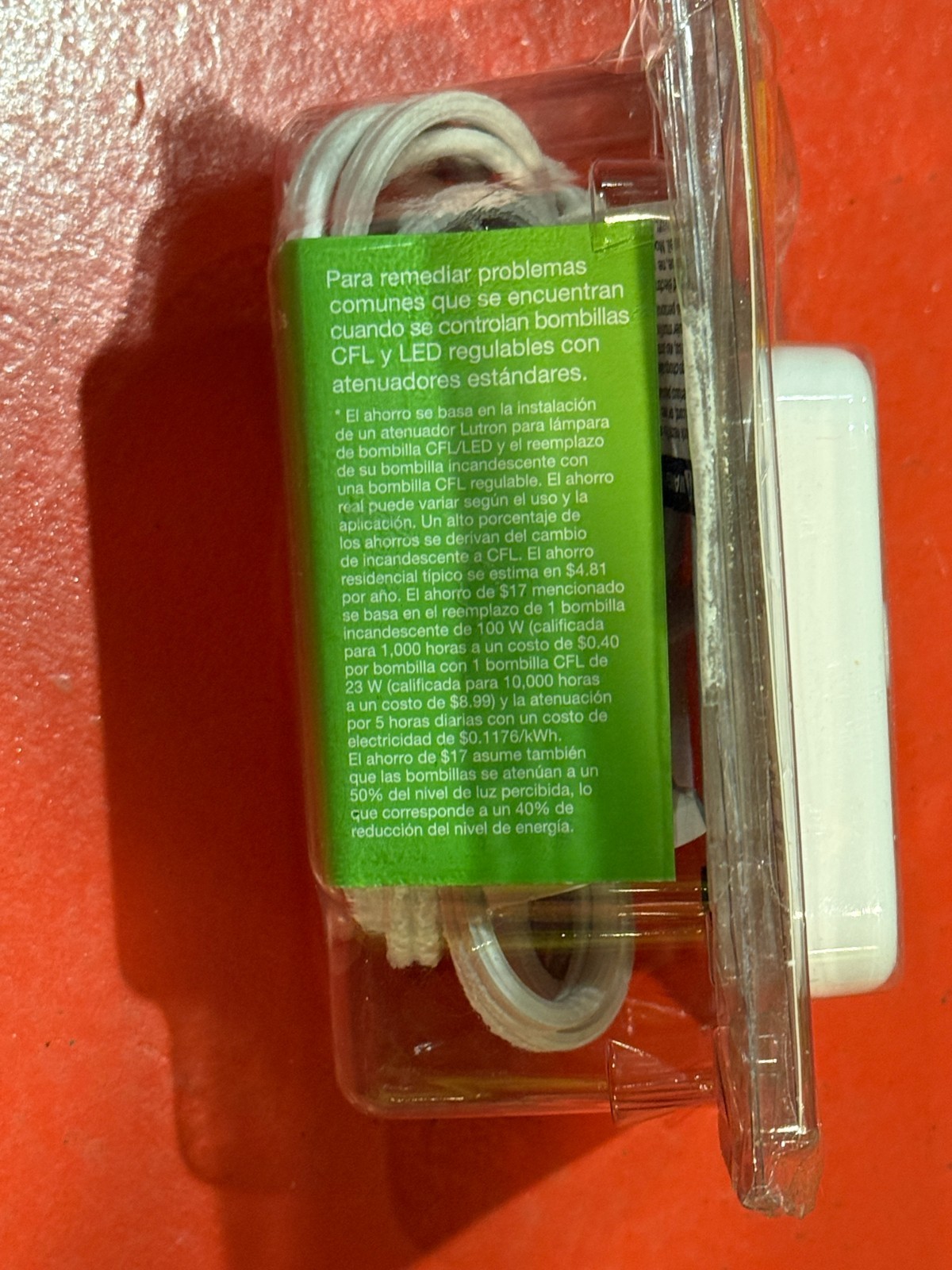 Lutron Credenza Plug-In Lamp Dimmer Slide Style White TTCL-100H-WH Energy Saver