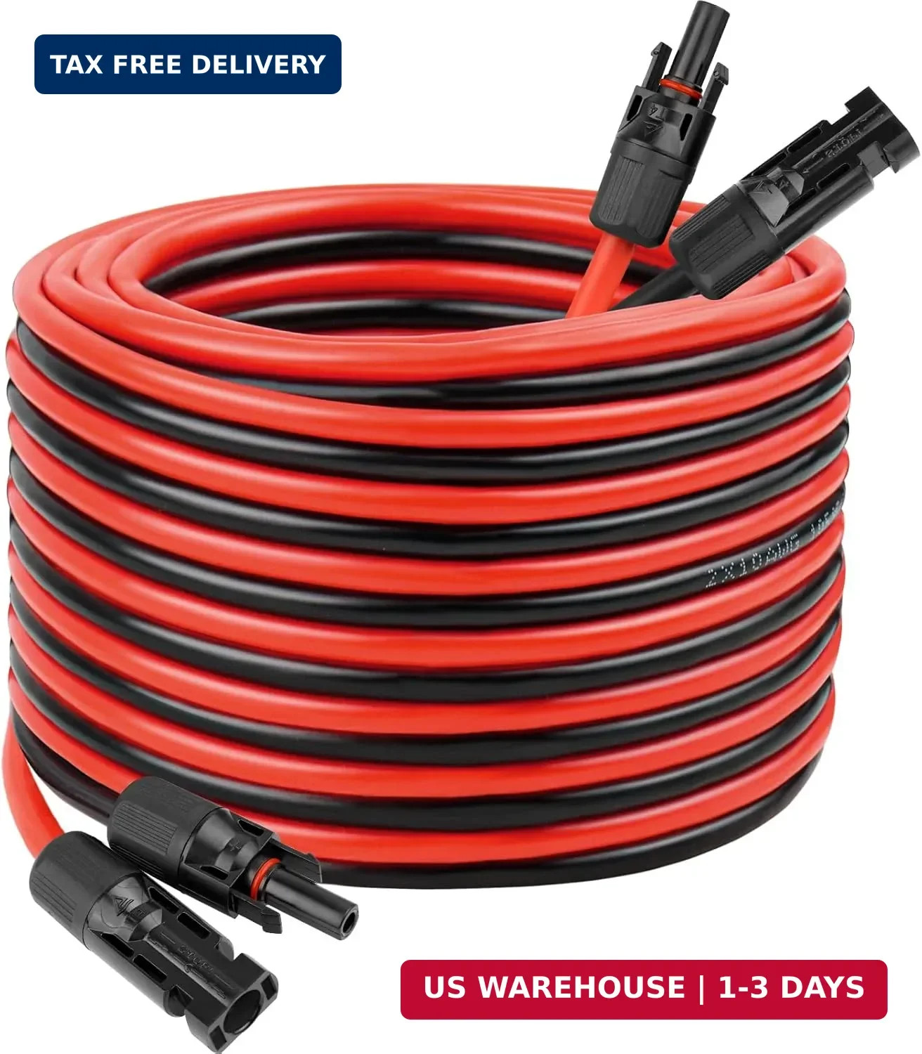 10 AWG Solar Extension Cable 30FT, Flexible Solar Panel Wire with Male to Female
