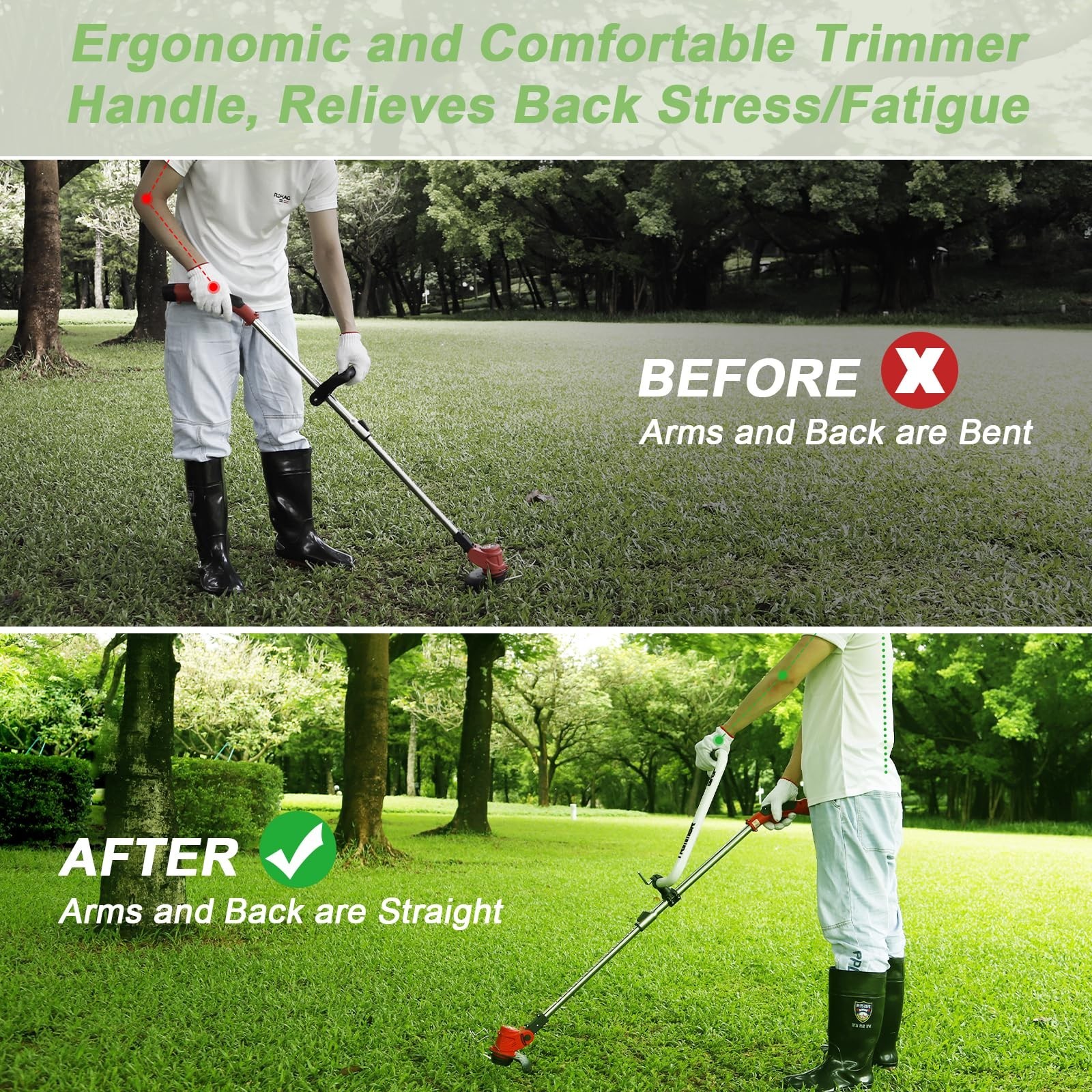 Weedeater Handle, Weedeater Handle Extension, Ergonomic Trimmer Handle Grip, …