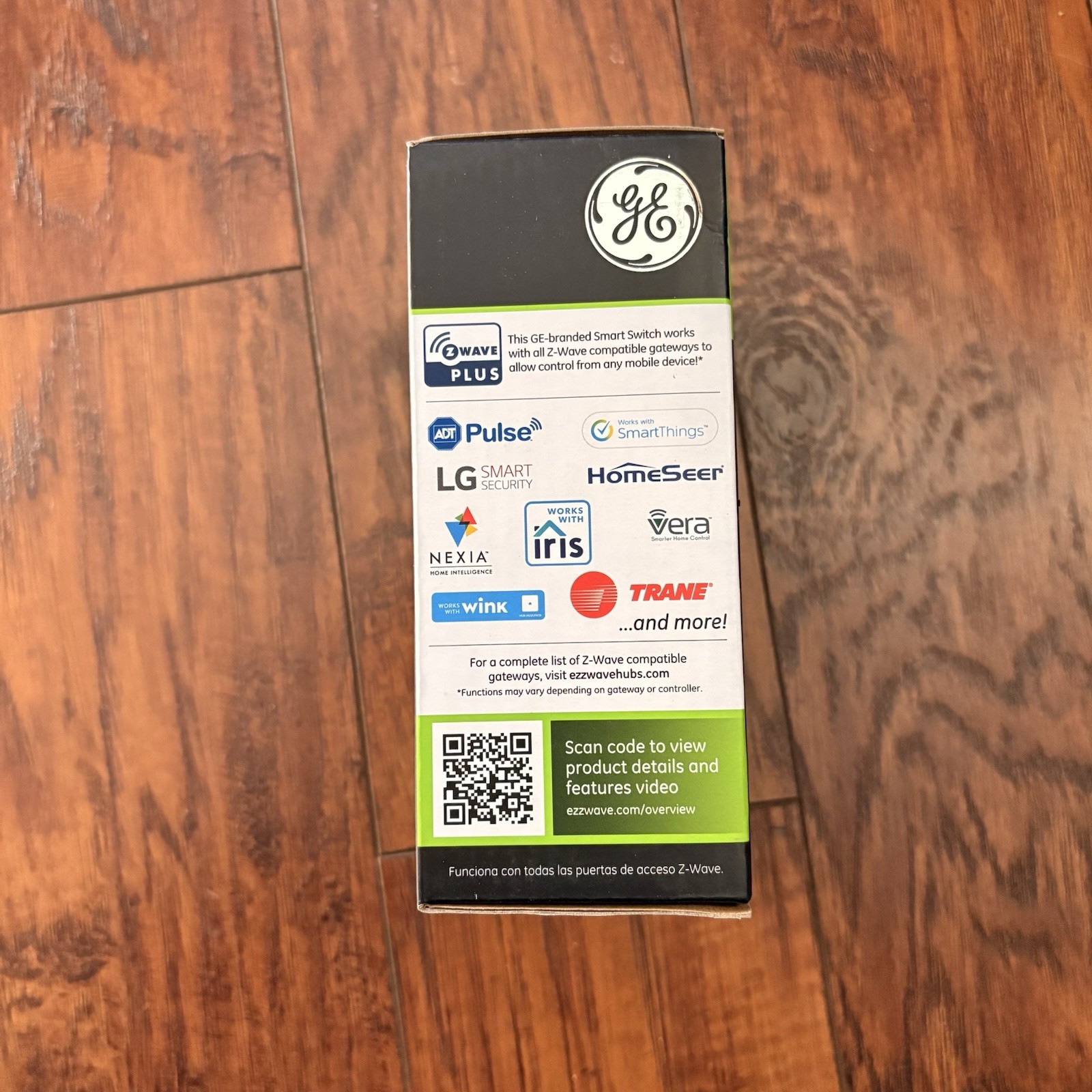 ZW4005 In-Wall Smart Switch GE Z-Wave Plus Paddle App Control White/Light Almond