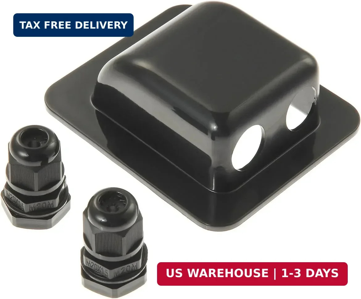 Weatherproof ABS Solar Double Cable Entry Gland,Curved Cable Connector for All C