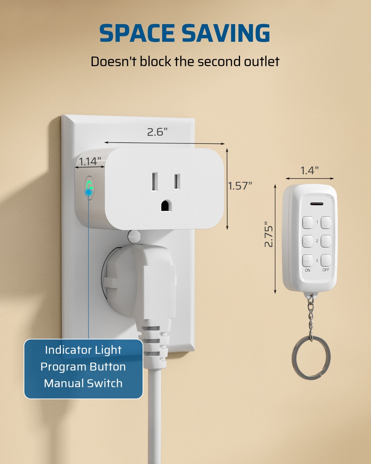 DEWENWILS Indoor Remote Control Outlet, Wireless Remote Outlets Switch,FCC List