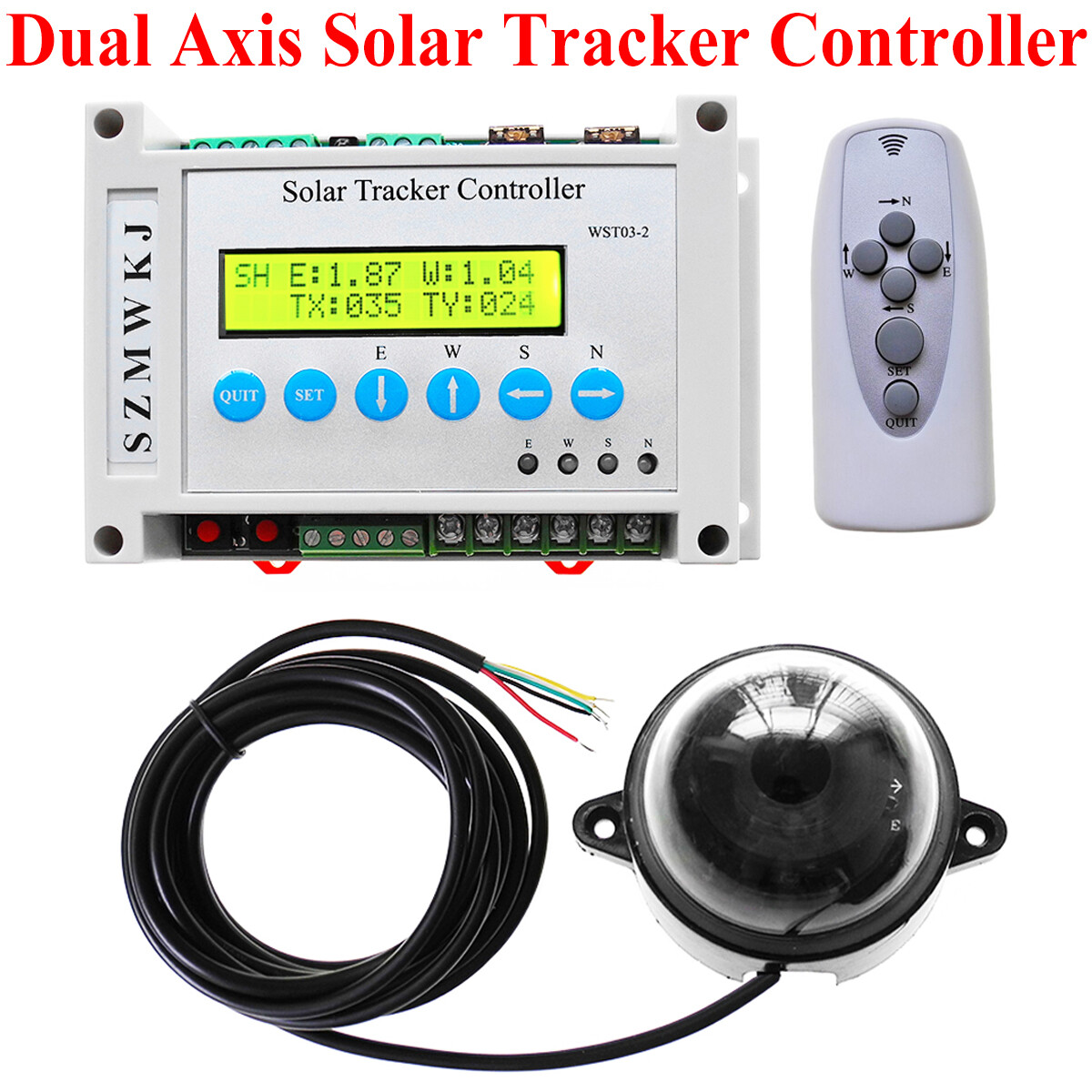 Solar Panel Tracking Single/Dual Axis Electronic LCD Solar Tracker Controller EL