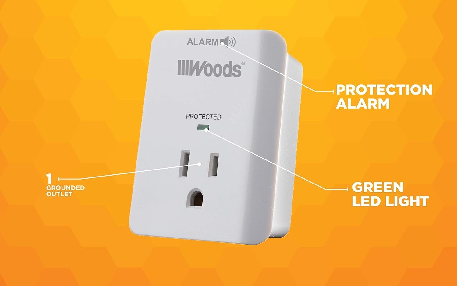 Southwire Surge Protector with 1080J Protection – 1 Outlet, Slim White Design