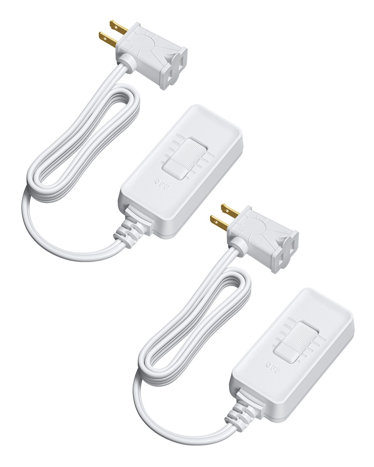 DEWENWILS 2-Pack Plug in Dimmer Switch for Dimmable LED/CFL/Incandescent Lamps