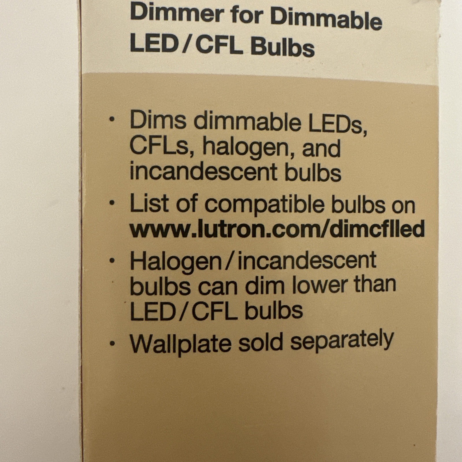 Lutron DVCL-153P-IV Diva Dimmable CFL/LED Dimmer Ivory 120V ~ 60Hz NIB