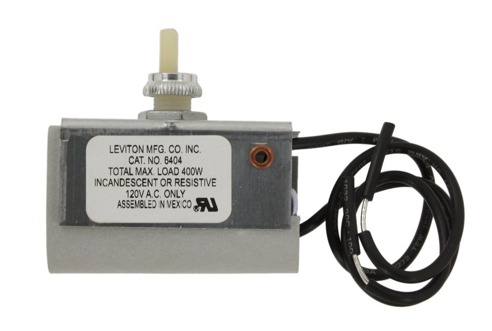 Leviton 400W Incandescent Dimmer, Single Pole, Contractor Pack, Plastic, 6404-2