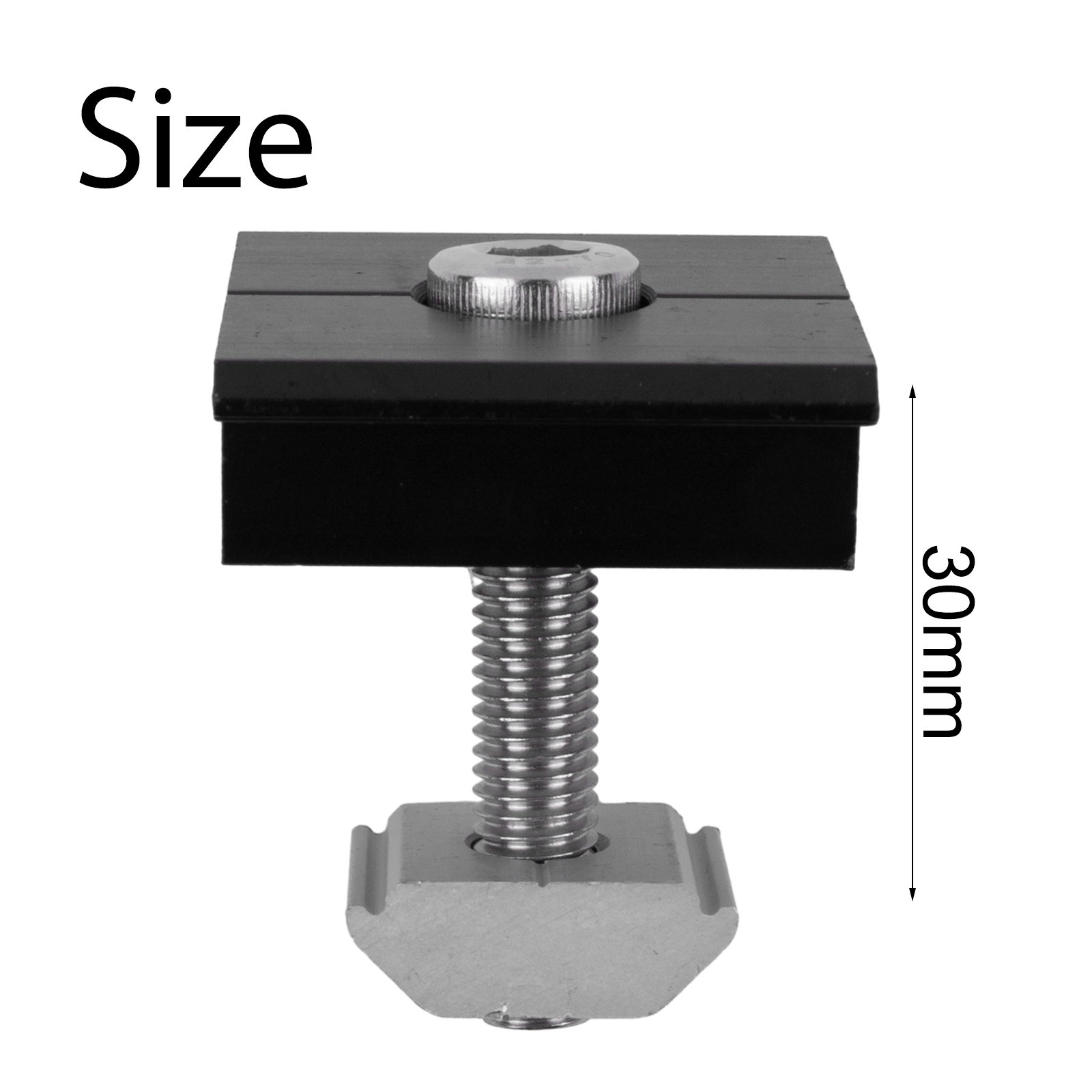 Professional Black Aluminum Alloy Solar Panel Mounting Bracket 30mm/35mm