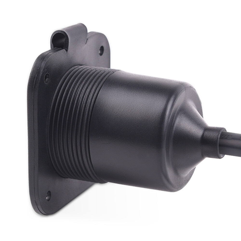 18″inch 15Amp AC Power Plug Inlet Port Extension Cord for RV Camper Caravan 125V