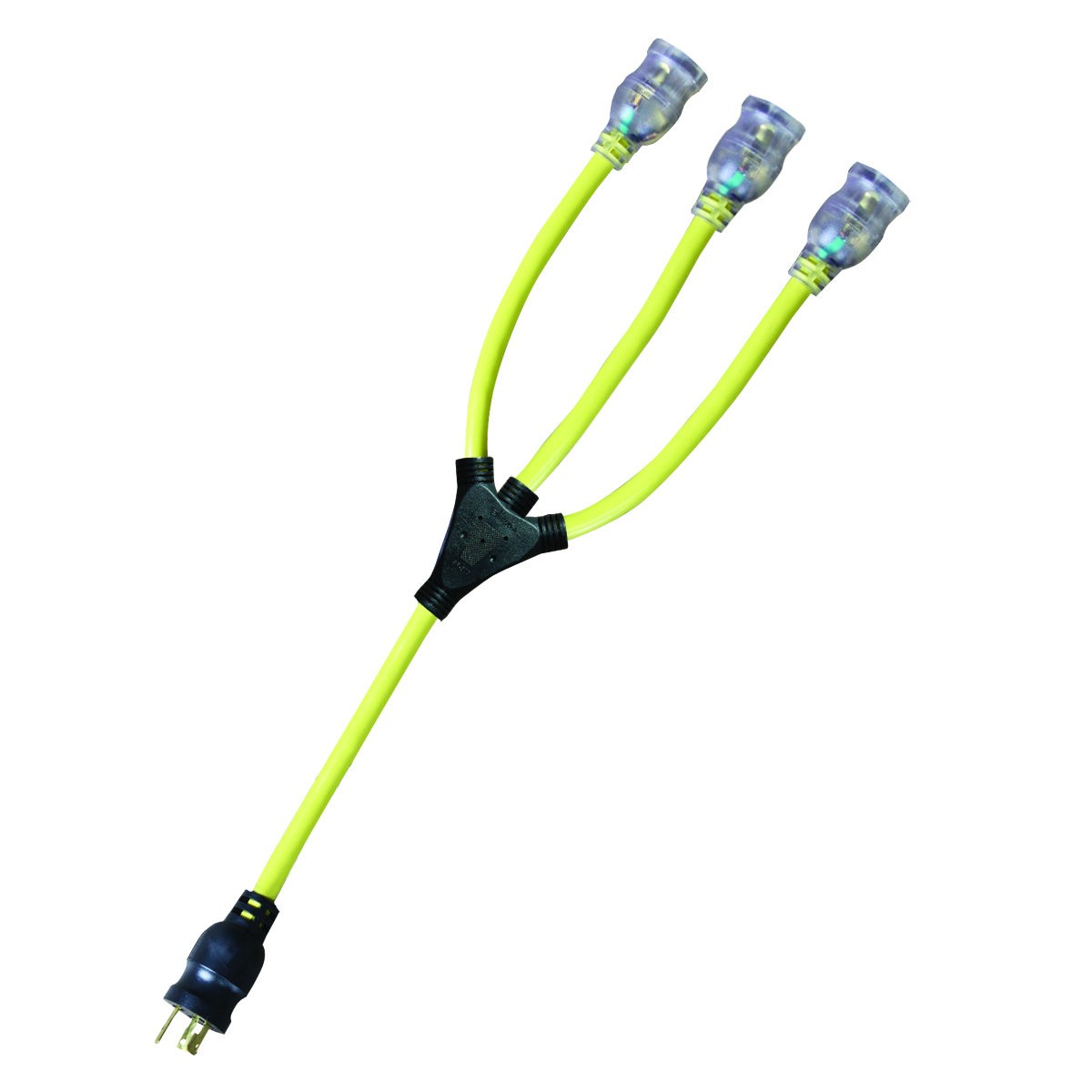 VOLTEC 04-00097 12/3 AWG Heavy Duty W Adapter with Locking Plug & Lighted Ends
