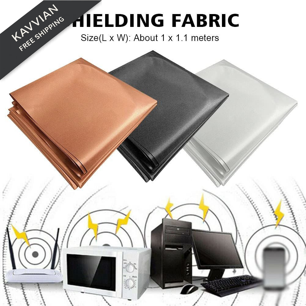 RF Shielding Fabric 1m x 1.1m, Copper Conductive Faraday Fabric, RFID…